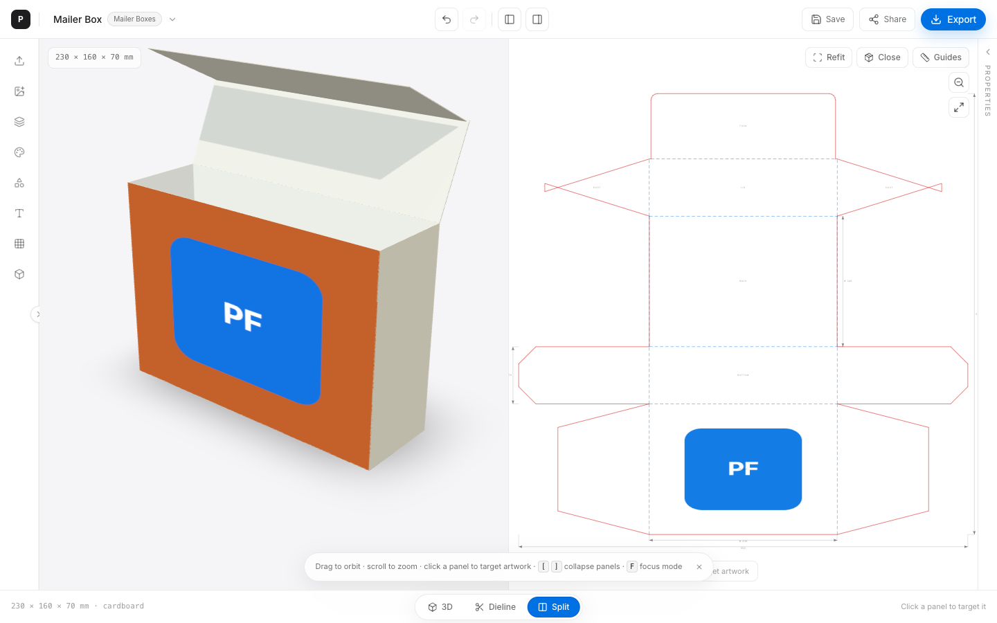 Editor in focus mode with both sidebars collapsed